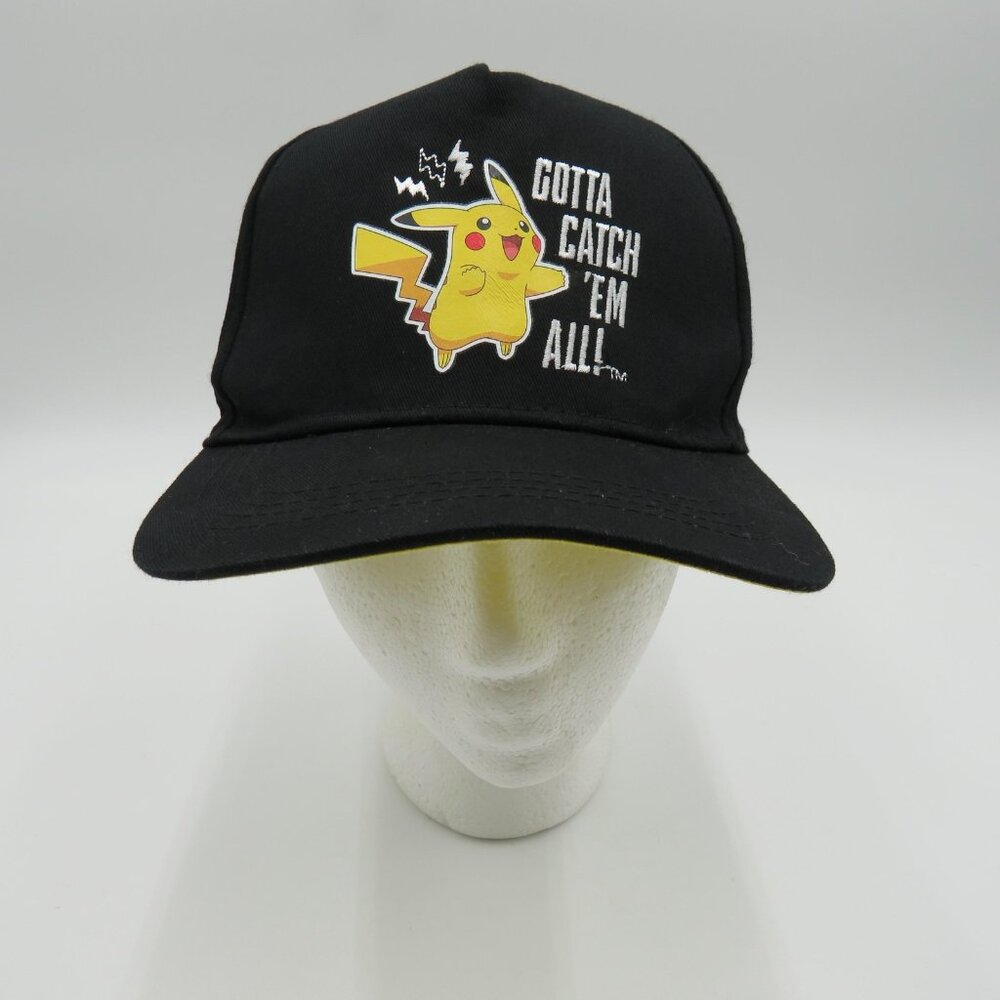 Pokemon Pikachu Hat Cap Snap Back Gotta Catch Em All Graphic‎ One Size Mens